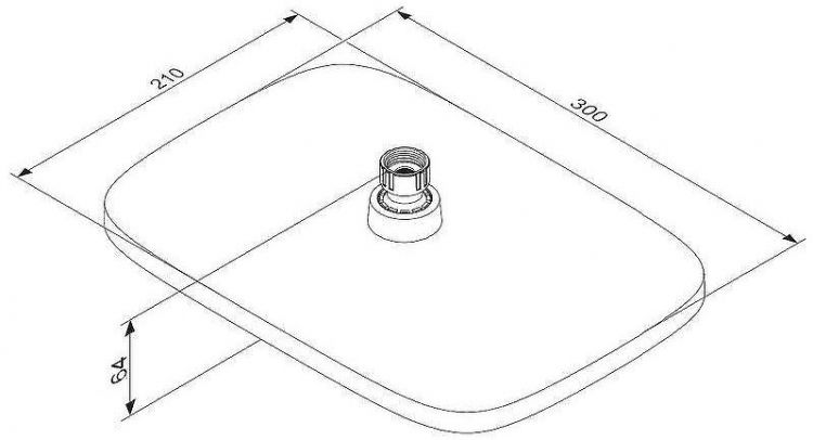 Верхний душ Damixa Gala 953050300 Черный матовый