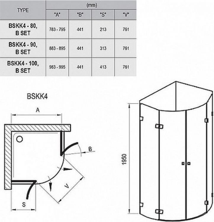 Душевой уголок Ravak Brilliant BSKK4-100 100х100 3U2AAA00Y1 профиль Хром стекло Transparent Душевой уголок Ravak Brilliant BSKK4-100 100х100 3U2AAA00Y1 профиль Хром стекло Transparent