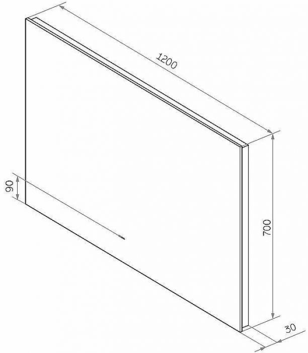Зеркало Континент Trezhe 1200x700 ЗЛП533 с подсветкой с бесконтактным выключателем