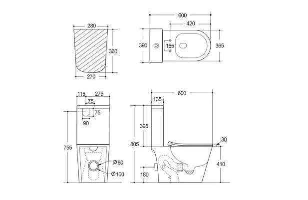 Унитаз компакт Aquatek Либерти AQ2999T-00 цвет Белый с бачком и сиденьем Микролифт