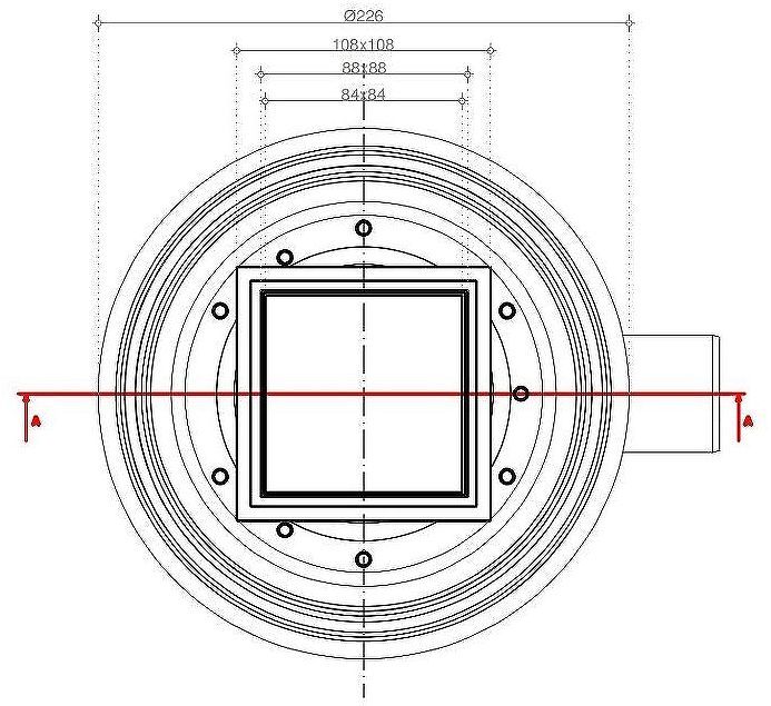 Душевой трап Pestan Confluo Standard 13702567 с двухсторонней решеткой Хром глянцевый / полая под плитку