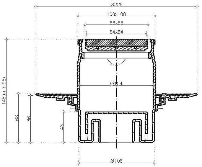 Душевой трап Pestan Confluo Standard 13702567 с двухсторонней решеткой Хром глянцевый / полая под плитку