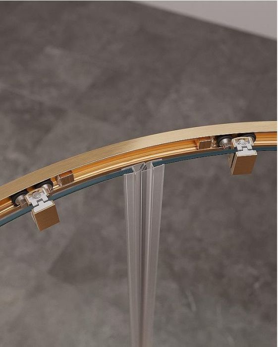 Душевой уголок Cezares Molveno 120x120 MOLVENO-R-22-100+20-C-BORO-IV профиль Брашированное золото стекло прозрачное