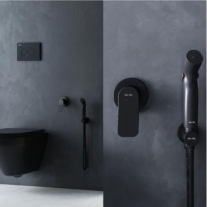 Гигиенический душ со смесителем AM.PM X-Joy F40H85A22 Черный
