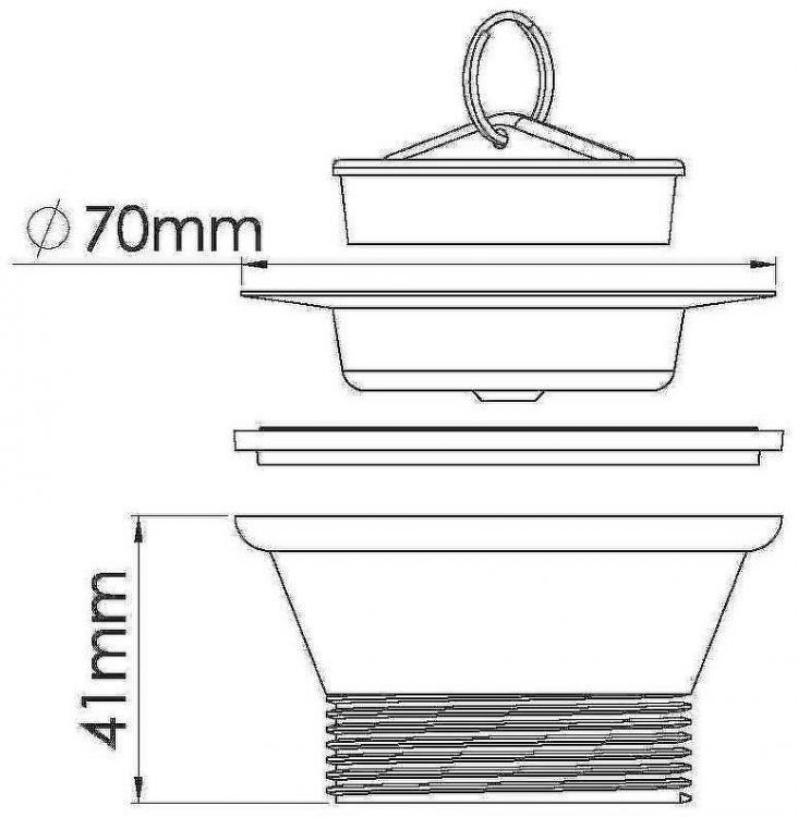Выпуск для кухонной мойки Nova 7002 Хром