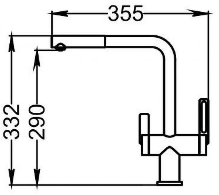 Смеситель для кухни Granula 8170 цвет Шварц