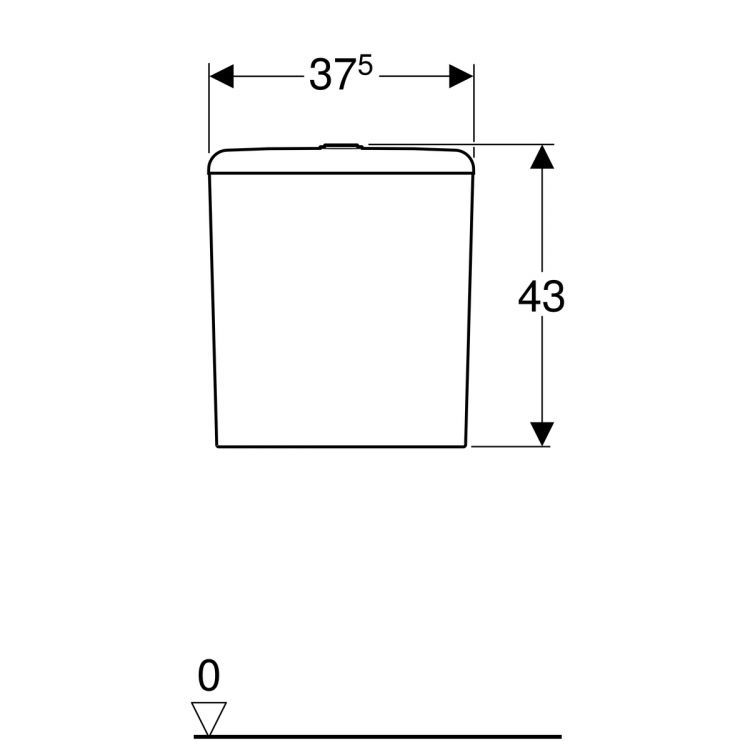 Керамический бачок Geberit Smyle 3/6л, двойной смыв, боковой подвод. Керамический бачок Geberit Smyle 3/6л, двойной смыв, боковой подвод.