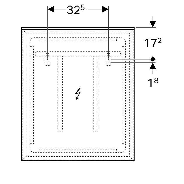 Зеркало Geberit Xeno? с подсветкой 60х70х5.5 [500.521.00.1]