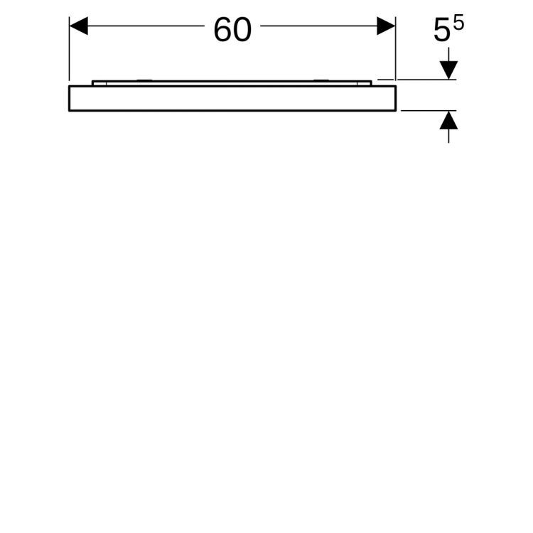 Зеркало Geberit Xeno? с подсветкой 60х70х5.5 [500.521.00.1]