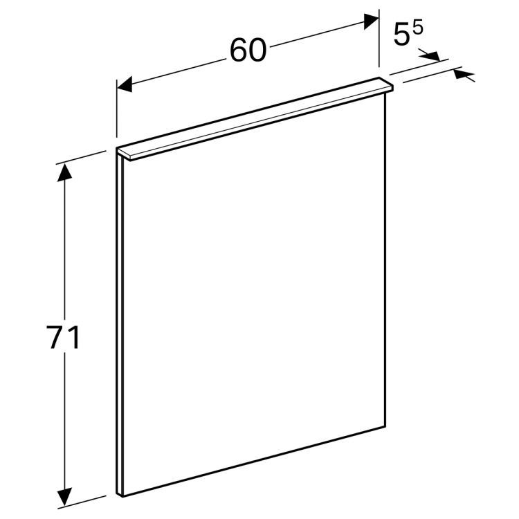 Зеркало Geberit Xeno? с подсветкой 60х70х5.5 [500.521.00.1]