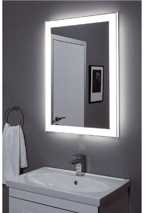 Зеркало Dreja Kvadro 100х85 77.9013W с подсветкой Белое