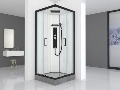 Душевая кабина Black&White Galaxy G8002 900х900х2150, черный профиль