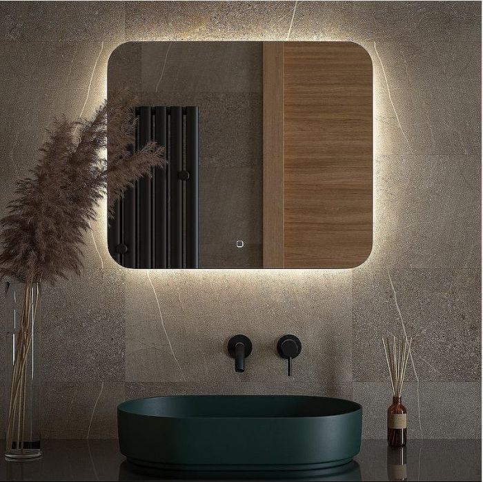 Зеркало Defesto Opti 70x60 DF 2806SH с подсветкой 23W-4500К/Сенсорный выключатель/Нейтральный белый свет