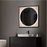 Зеркало Abber See 80 AG6117SCRB с подсветкой Черное с бесконтактным выключателем и диммером