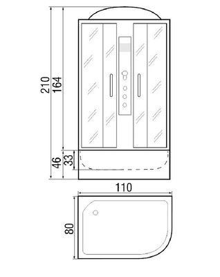Душевая кабина River Dunay 110/80/46 MT L