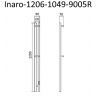 Электрический полотенцесушитель Маргроид Inaro 1200x60 Inaro-1206-1049-9005R правый Черный матовый