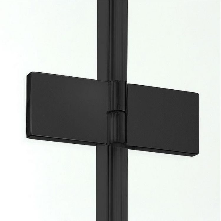 Душевой уголок New Trendy New Soleo Black 80х90 R D-0238A/D-0115B профиль Черный стекло прозрачное