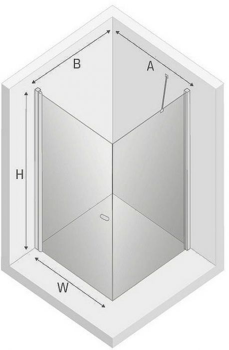 Душевой уголок New Trendy New Soleo Chrome 80х100 D-0140A/D-0089B профиль Хром стекло прозрачное