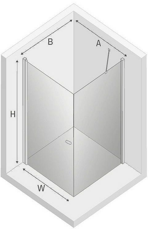 Душевой уголок New Trendy New Soleo Chrome 80х100 D-0140A/D-0089B профиль Хром стекло прозрачное