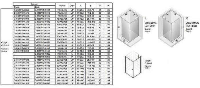 Душевой уголок New Trendy New Soleo Chrome 80х100 D-0140A/D-0089B профиль Хром стекло прозрачное