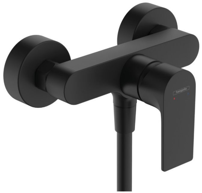 Hansgrohe Rebris E Смеситель для душа, настенный, цвет: черный матовый
