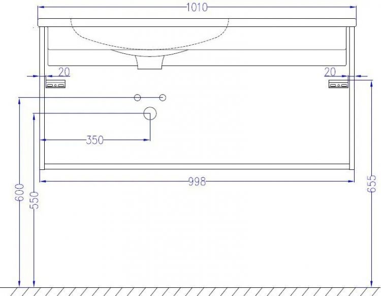 Тумба для левосторонней раковины 100 см Jacob Delafon Madeleine EB2054-J52