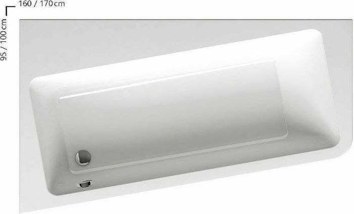 Акриловая ванна Ravak 10° 160x95 L C831000000 без гидромассажа
