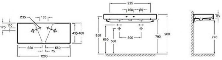 Раковина Jacob Delafon Rythmik 120 EXM112-Z-00 Белая Раковина Jacob Delafon Rythmik 120 EXM112-Z-00 Белая