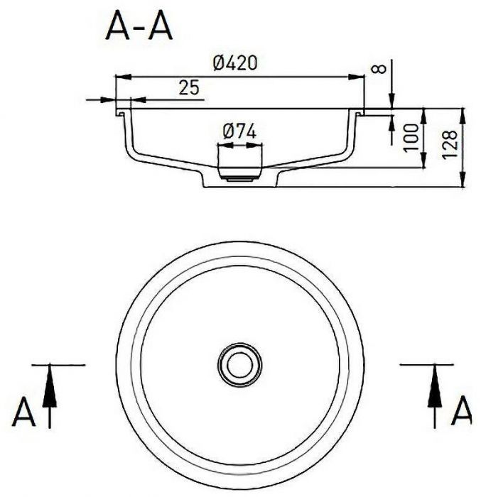 Раковина Salini Marea 04 42 1802204M Белая матовая