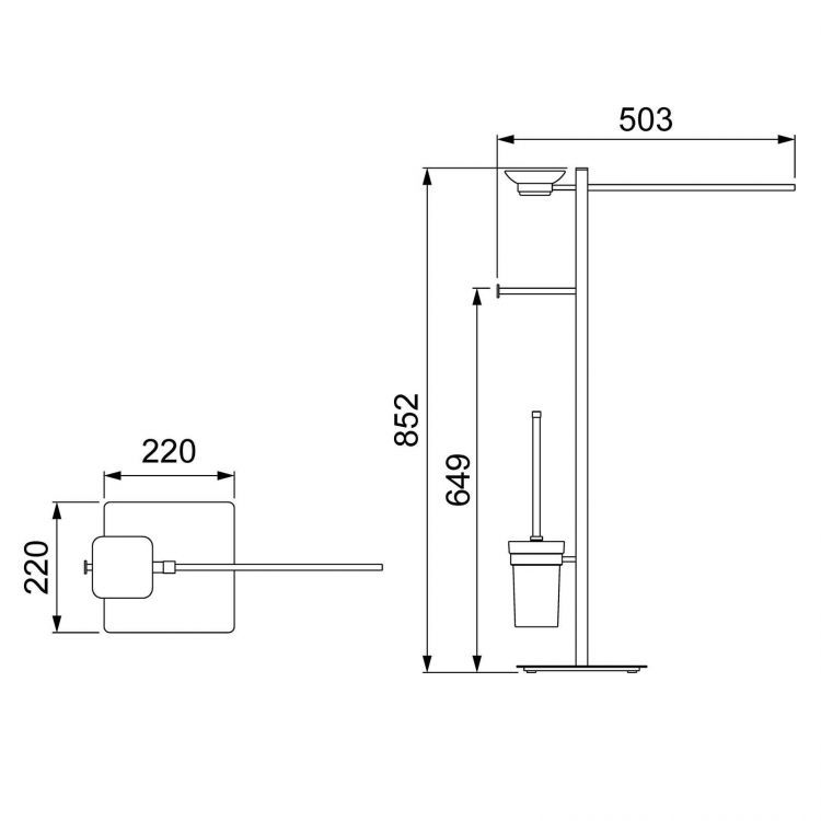 Стойка в ванную комнату Timo Selene 10085/00 хром