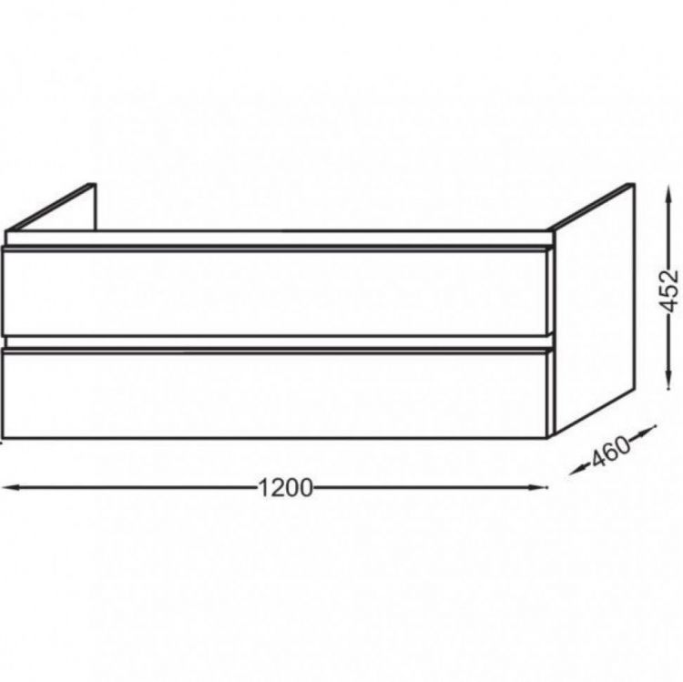 Тумба под раковину Jacob Delafon Vox 120 см EB2021-RA-E15 чёрное дерево Тумба под раковину Jacob Delafon Vox 120 см EB2021-RA-E15 чёрное дерево