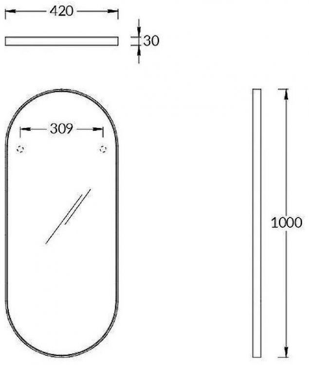 Зеркало Kerama Marazzi Cono 42 CO.mi.Pl.42\BLK с подсветкой Черное матовое с бесконтактным выключателем