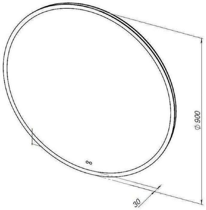 Зеркало Aquanet Арт 90 334547 с подсветкой с сенсорным выключателем и диммером