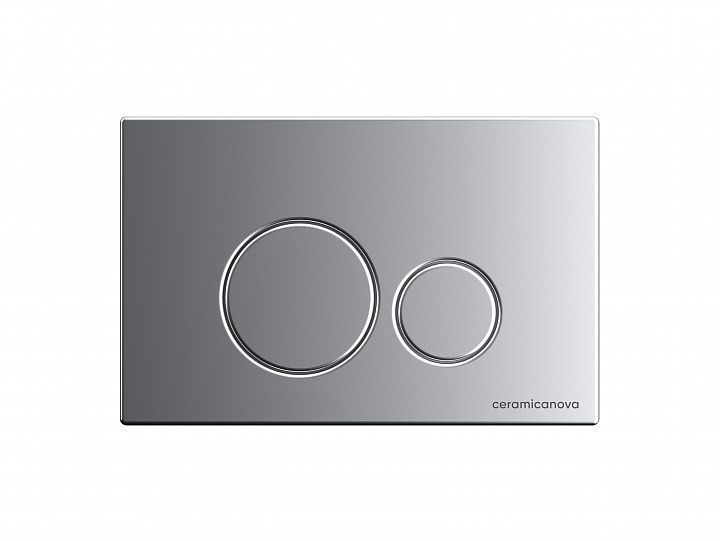 Система инсталляции для унитазов CERAMICANOVA Envision с кнопкой смыва Round цвет хром матовый и креплениями CN1001M