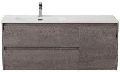 Тумба под раковину BelBagno Kraft 100 L KRAFT-1000-2C-1A-SO-CG-L подвесная Cemento Grigio