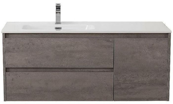 Тумба под раковину BelBagno Kraft 100 L KRAFT-1000-2C-1A-SO-CG-L подвесная Cemento Grigio