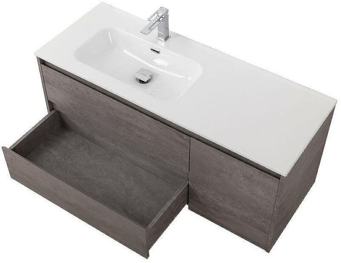 Тумба под раковину BelBagno Kraft 100 L KRAFT-1000-2C-1A-SO-CG-L подвесная Cemento Grigio