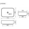 Умывальник CERAMICANOVA Element чаша накладная прямоугольная CN5043