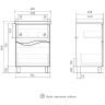 Тумба под раковину Volna 60.2Y tnVLN60.2Y-01 Белая