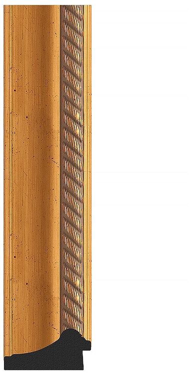 Зеркало Evoform Octagon 68х68 BY 7315 в багетной раме - Состаренное золото с плетением 70