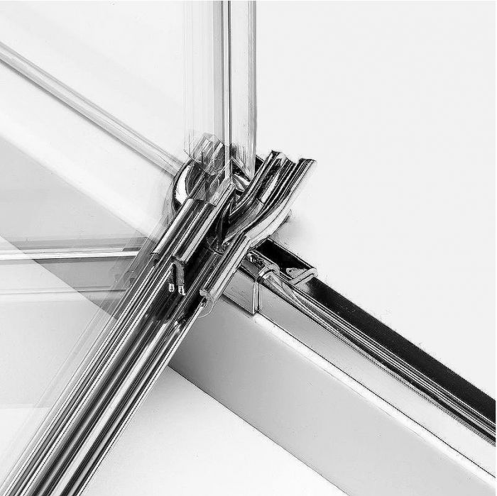 Душевая дверь New Trendy Avexa Chrome 120 R EXK-1450 профиль Хром стекло прозрачное