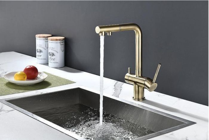 Смеситель для кухни Paulmark Serpentine Se213222-BR Бронза