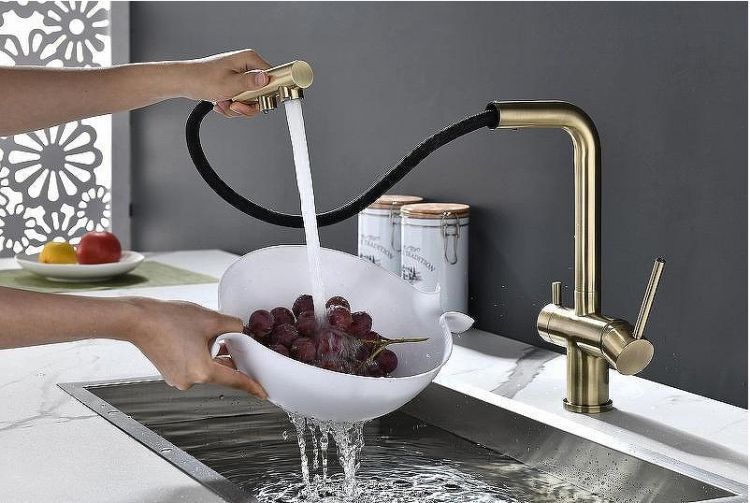 Смеситель для кухни Paulmark Serpentine Se213222-BR Бронза Смеситель для кухни Paulmark Serpentine Se213222-BR Бронза