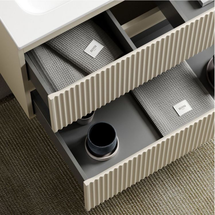 Тумба подвесная SANCOS под раковину Snob R, Beige Soft 1195х445х500, SNR120CE