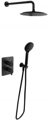 Душевая система Ramonsoler Blautherm 948712RP240NM с термостатом Черная матовая