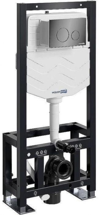 Инсталляция WasserKRAFT Dill 61TLT.010.ME.PB02 для унитаза с клавишей смыва Черный глянец