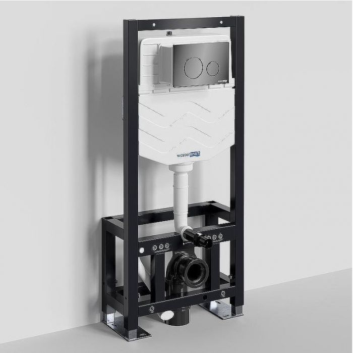 Инсталляция WasserKRAFT Dill 61TLT.010.ME.PB02 для унитаза с клавишей смыва Черный глянец