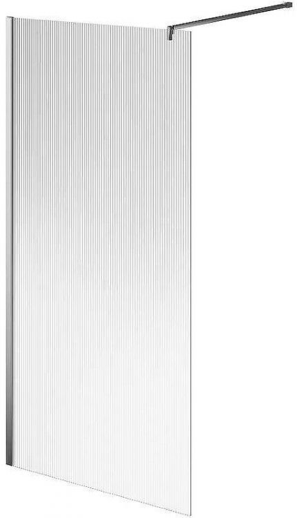 Душевая перегородка Kerama Marazzi Cristallo 100 CT.100.WI.CR профиль Хром стекло рифленое