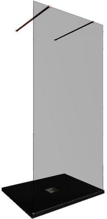 Душевая перегородка Allen Brau Infinity 2 100 3.21042.60.T профиль Медь браш стекло тонированное