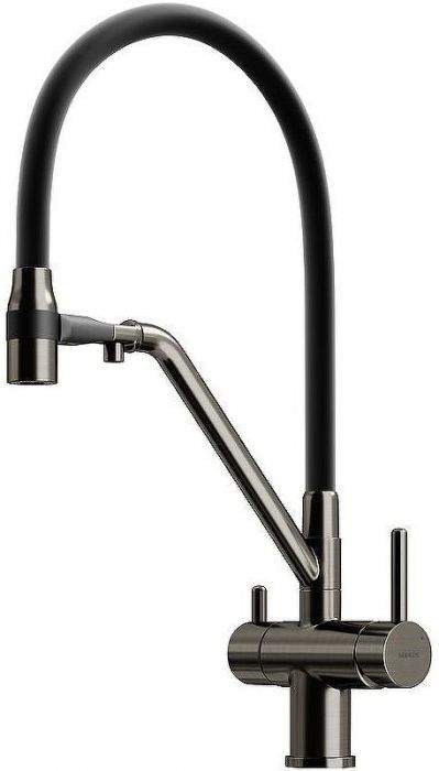 Смеситель для кухни Sancos Dora SC4003GG Вороненая сталь Черный